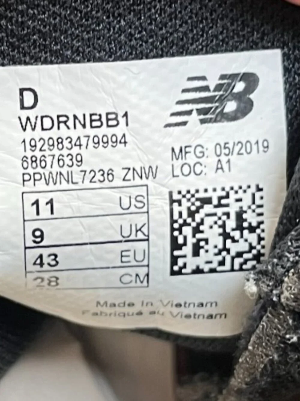 New Balance District Run Womens Size 11D‎ Black Athletic Running Shoes Sneakers